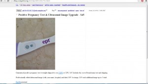 women selling positive pregnancy tests