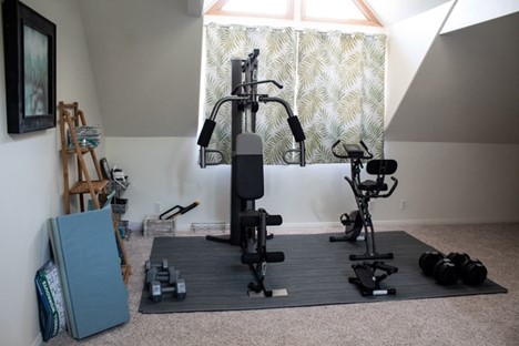 Exercise equipment in a home